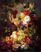 Floral, beautiful classical still life of flowers.077
